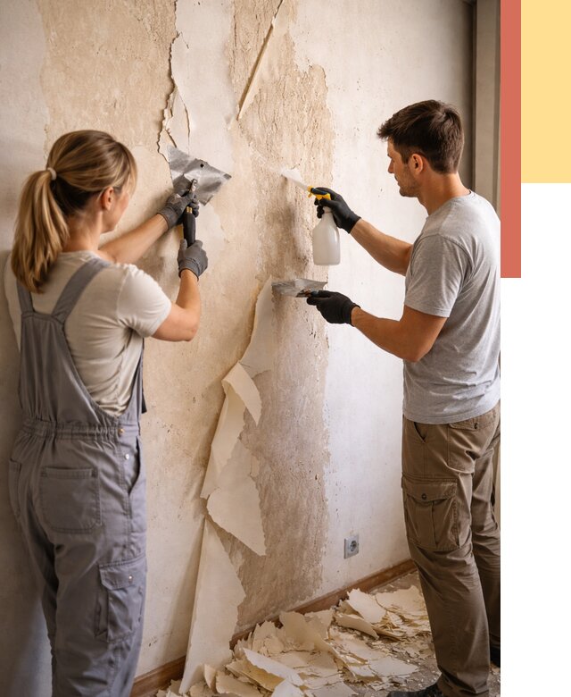 Снятие старых обоев в Балаково от 5343 руб. под ключ недорого | ОТДЕЛОЧНИК-Блк