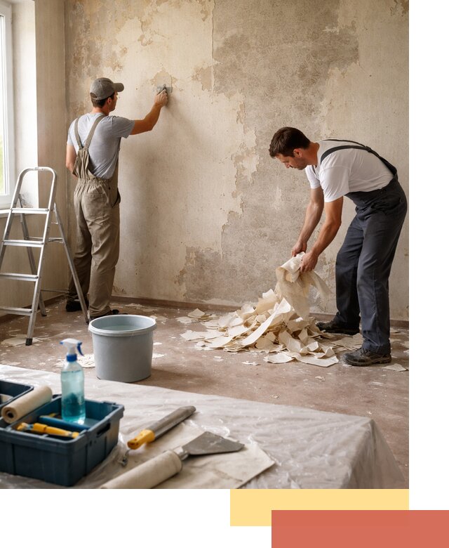 Снятие старых обоев в Балаково быстро и качественно