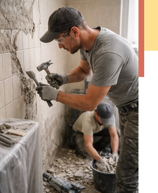 Демонтаж плитки со стен в Балаково от 865 руб. — быстро и недорого | ОТДЕЛОЧНИК-Блк