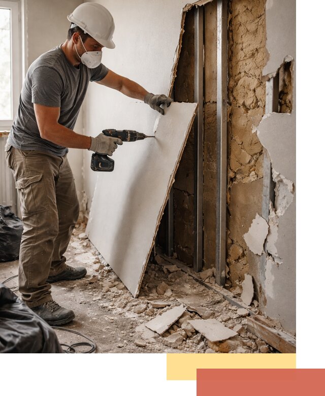 Демонтаж гипсокартона со стен в Балаково качественно и быстро