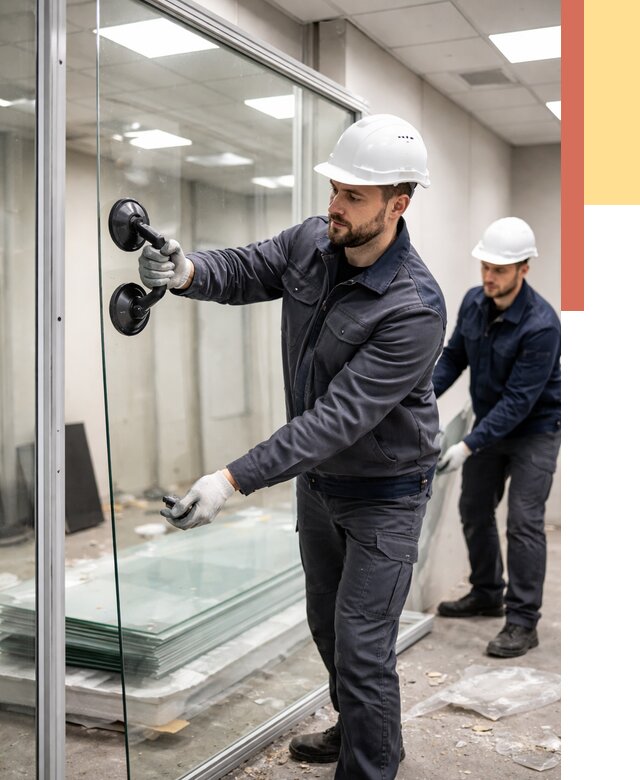 Демонтаж стеклянных перегородок в Балаково от 3257 руб. — быстро и недорого | ОТДЕЛОЧНИК-Блк