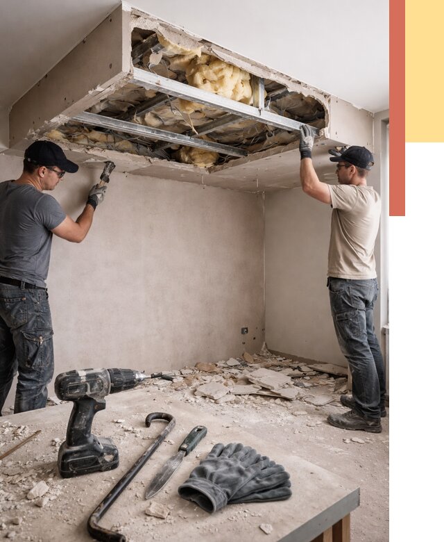 Демонтаж короба из гипсокартона в Балаково от 1547 руб. — быстро и недорого | ОТДЕЛОЧНИК-Блк