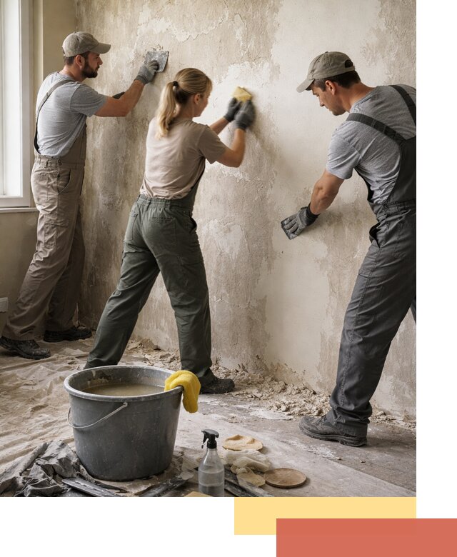 Очистка стен от клея и грунтовки в Балаково качественно и быстро