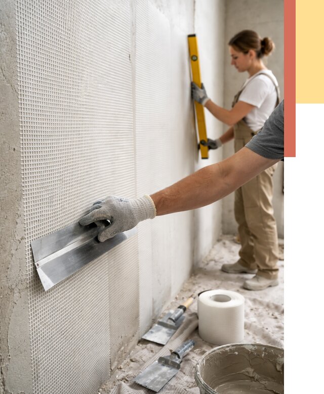 Армирование стен стеклосеткой в Балаково от 3257 руб. под ключ | ОТДЕЛОЧНИК-Блк