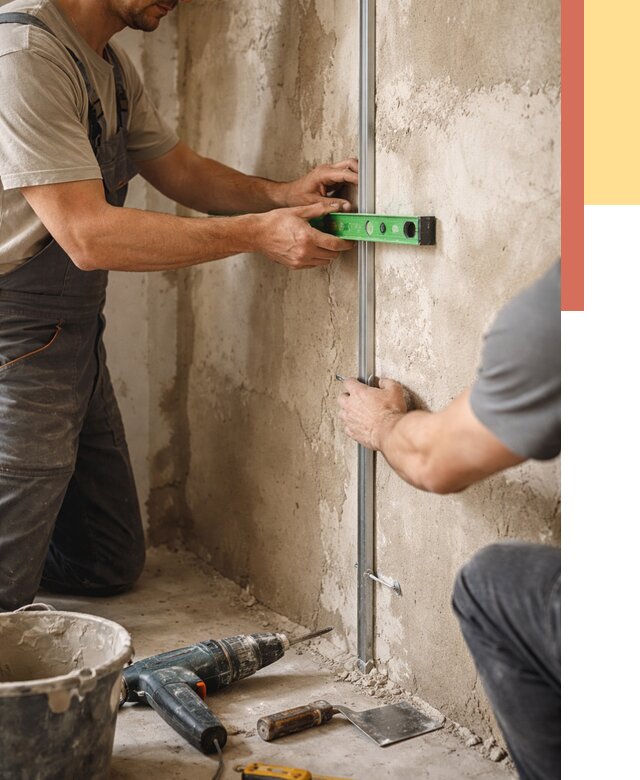 Установка штукатурных маяков в Балаково от 7124 руб. — быстро и недорого | ОТДЕЛОЧНИК-Блк