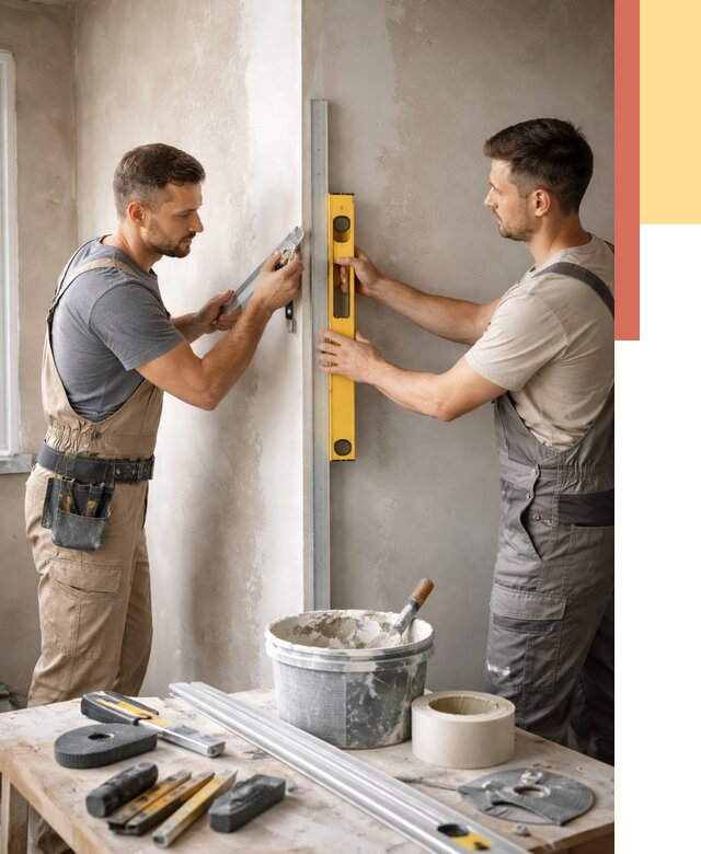 Выведение углов стен в Балаково от 1883 руб. быстро и недорого | ОТДЕЛОЧНИК-Блк