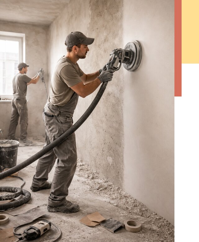 Шлифовка стен в Балаково от 1221 руб/м2 — быстро и недорого | ОТДЕЛОЧНИК-Блк