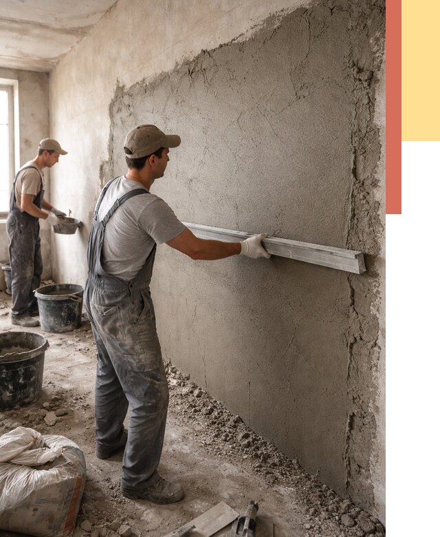 Цементная штукатурка стен в Балаково от 4580 руб/м2 — быстро и недорого | ОТДЕЛОЧНИК-Блк