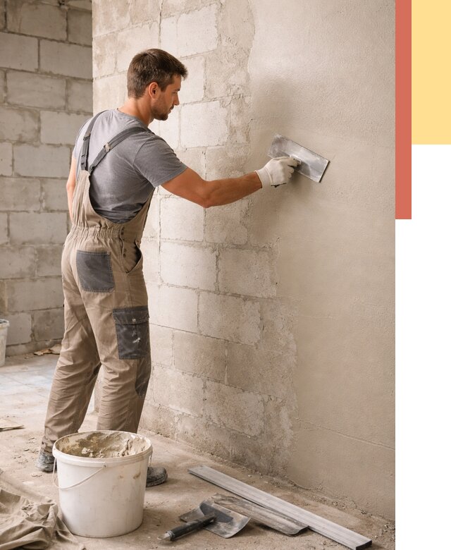 Штукатурка стен из газобетона в Балаково от 2137 руб./м2 — быстро и недорого | ОТДЕЛОЧНИК-Блк