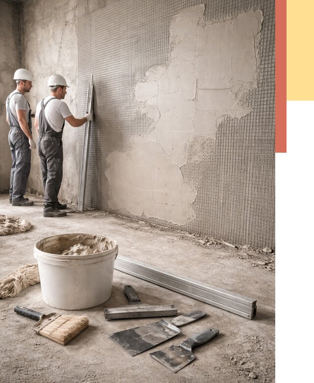 Штукатурка стен по сетке в Балаково от 5597 руб./м2 — быстро и недорого | ОТДЕЛОЧНИК-Блк