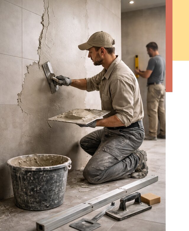 Штукатурка стен в ванной в Балаково от 4580 руб./м² — выравнивание под ключ | ОТДЕЛОЧНИК-Блк