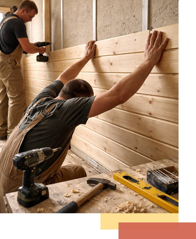 Монтаж деревянной вагонки на стены в Балаково быстро и качественно