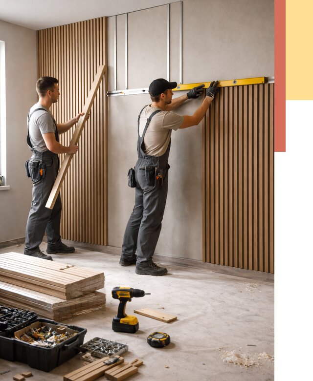 Монтаж реечных панелей на стены в Балаково от 1221 руб. — быстро и недорого | ОТДЕЛОЧНИК-Блк