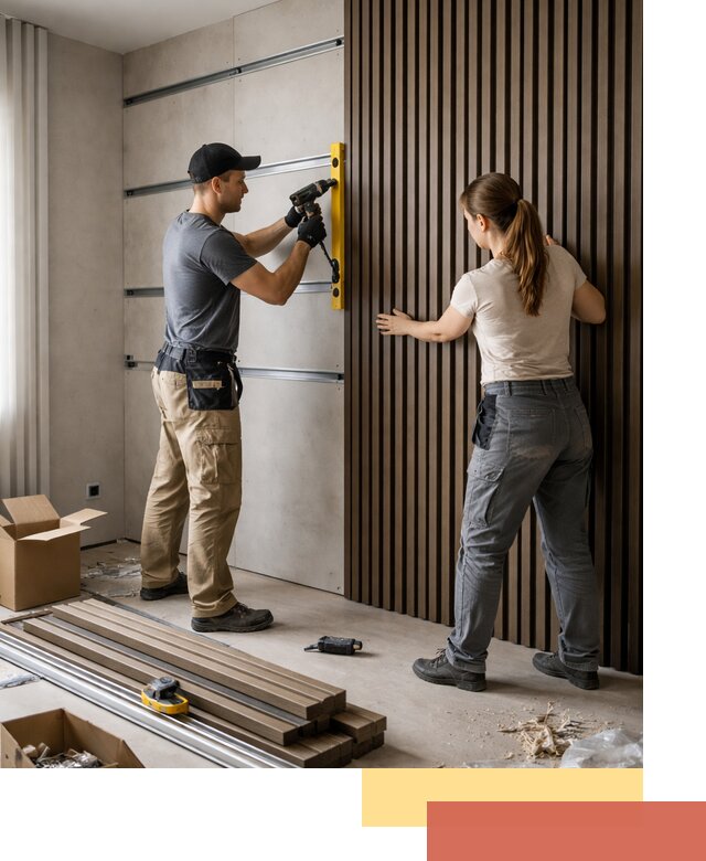 Монтаж реечных панелей на стены в Балаково