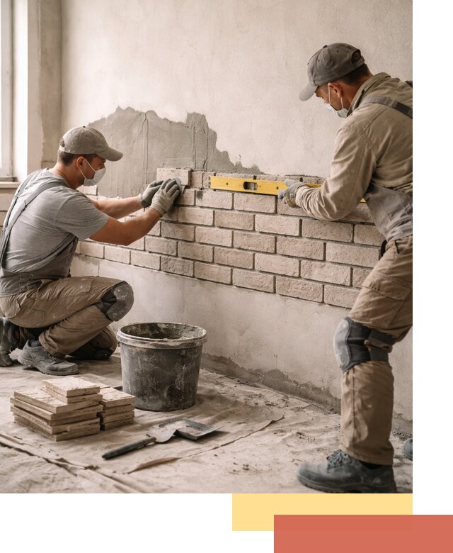 Монтаж декоративного кирпича профессионально в Балаково