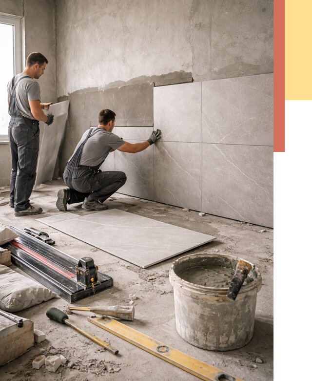 Облицовка стен керамогранитом в Балаково от 4274 руб./м² — услуги под ключ | ОТДЕЛОЧНИК-Блк