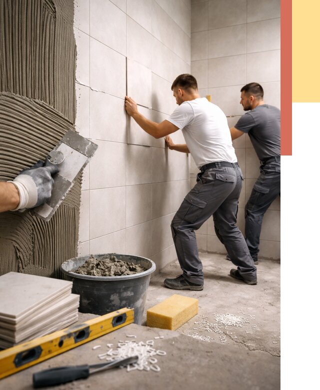 Укладка плитки на стены в Балаково от 865 руб. — качественно и недорого | ОТДЕЛОЧНИК-Блк