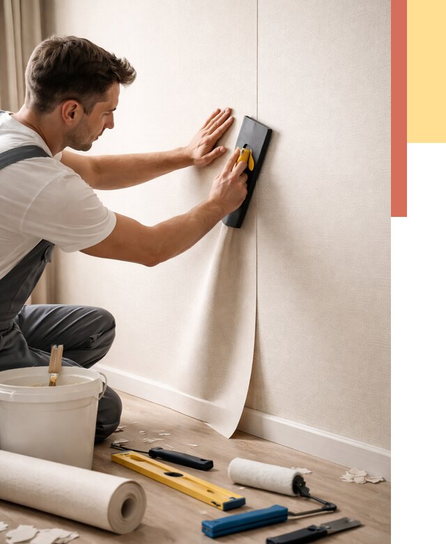 Поклейка виниловых обоев в Балаково от 4580 руб. | Быстро и недорого — ОТДЕЛОЧНИК-Блк