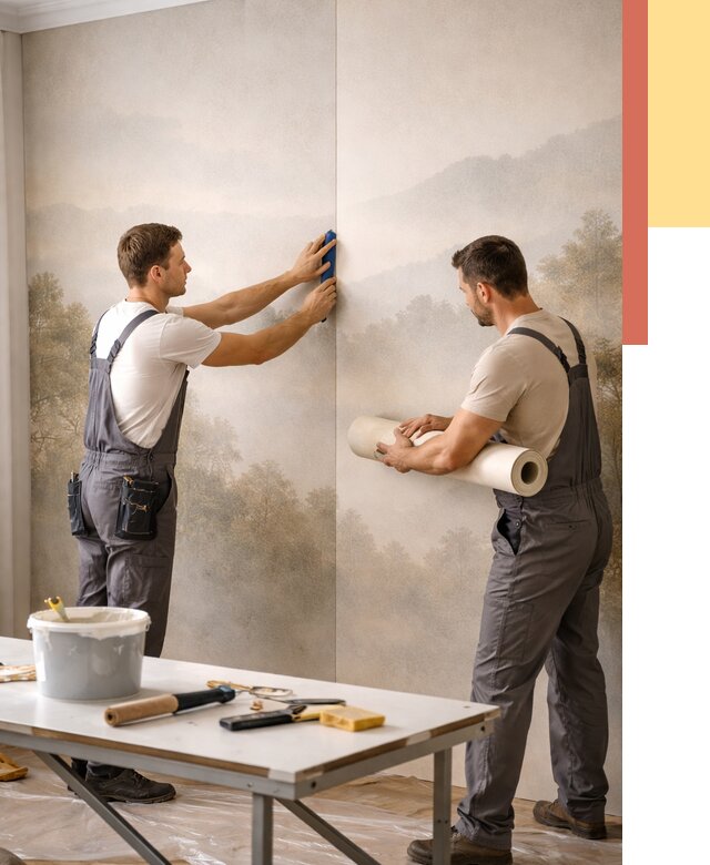 Поклейка фотообоев в Балаково от 8650 руб/м² — быстро и недорого | ОТДЕЛОЧНИК-Блк