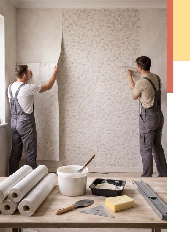 Поклейка обоев с подбором рисунка в Балаково от 3562 руб. | ОТДЕЛОЧНИК-Блк - быстро и недорого