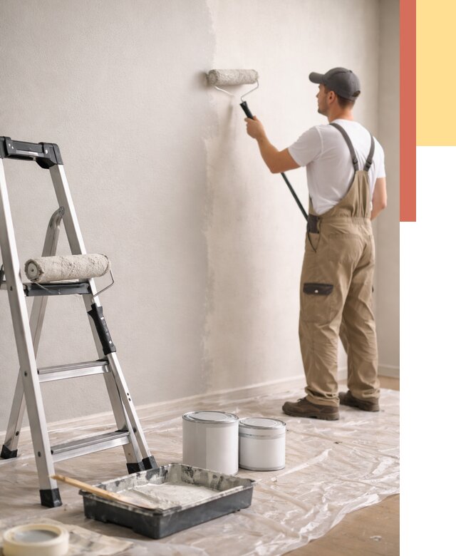 Покраска стен латексной краской в Балаково от 4580 руб. за м2 | ОТДЕЛОЧНИК-Блк