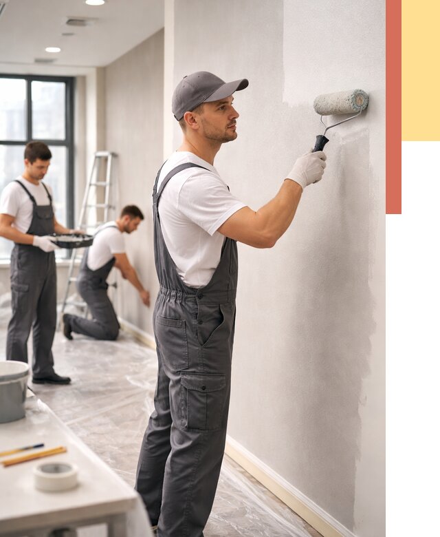 Покраска стен в офисе в Балаково от 8650 руб. — быстро и недорого | ОТДЕЛОЧНИК-Блк