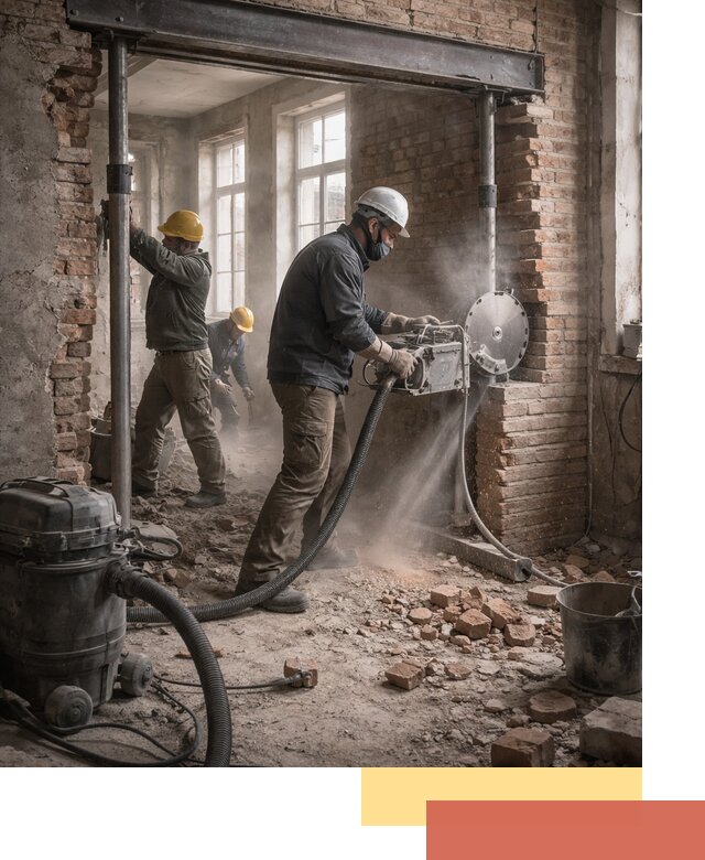 Прорезка проема в стене под дверной или оконный проем в Балаково