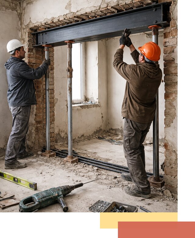 Усиление проема в стене в Балаково для расширения и безопасности