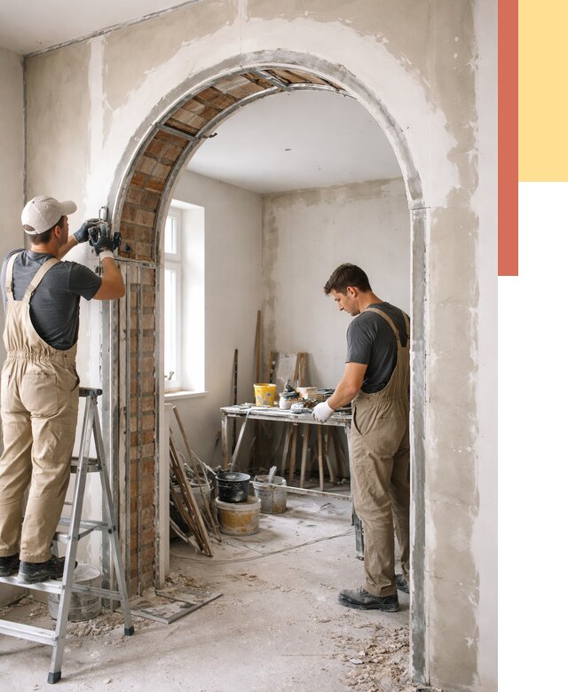 Устройство арочного проема в Балаково от 9668 руб. под ключ — быстро и недорого | ОТДЕЛОЧНИК-Блк