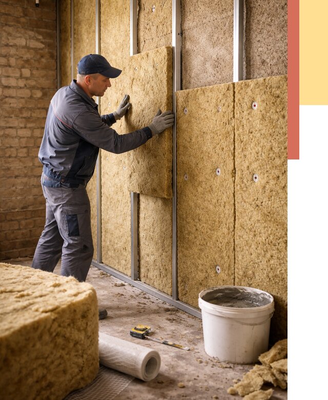 Утепление стен минватой в Балаково от 1374 руб./м2 — недорого и быстро | ОТДЕЛОЧНИК-Блк