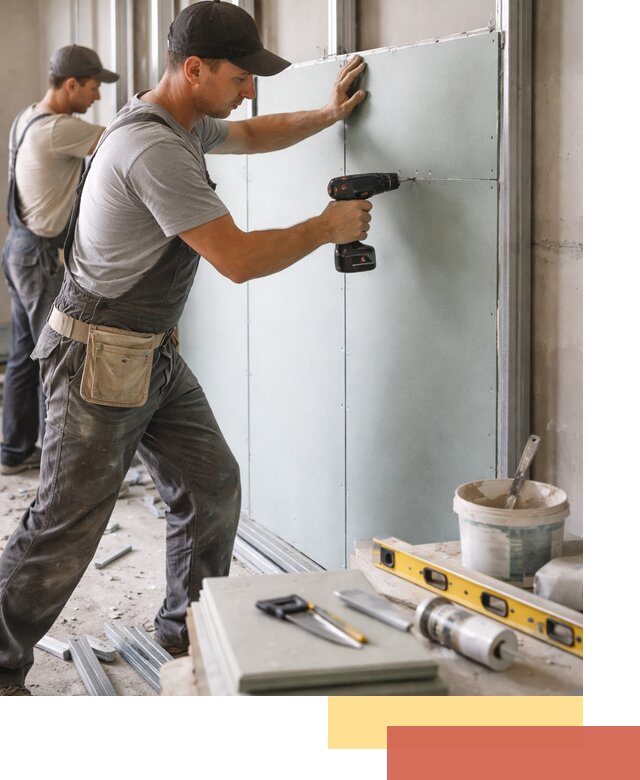 Кладка влагостойких перегородок ПГП в Балаково