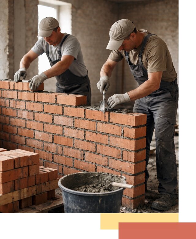 Кладка кирпичных перегородок под ключ в Балаково