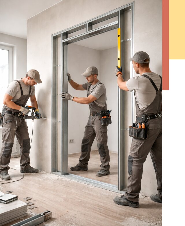 Устройство дверного проема в перегородке в Балаково от 4580 руб. под ключ | ОТДЕЛОЧНИК-Блк