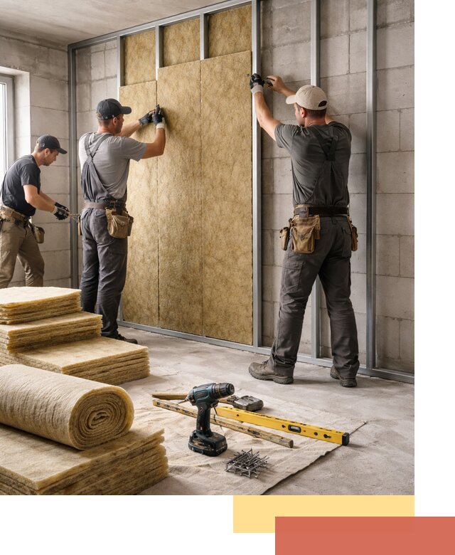 Шумоизоляция перегородок из блоков в Балаково — монтаж и защита шумоизоляцией