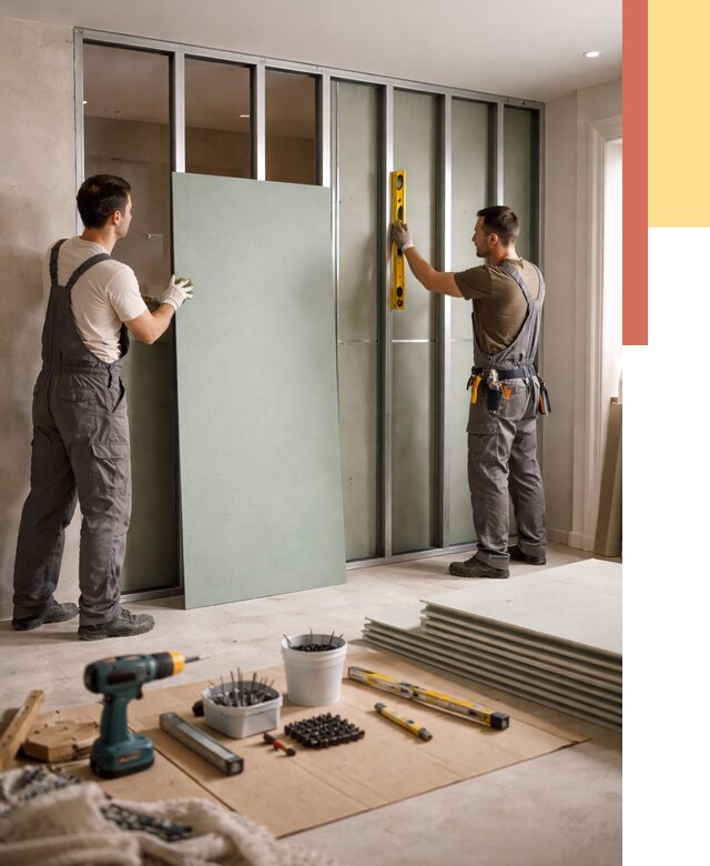 Перегородка из влагостойкого гипсокартона в Балаково от 4885 руб. — монтаж под ключ | ОТДЕЛОЧНИК-Блк