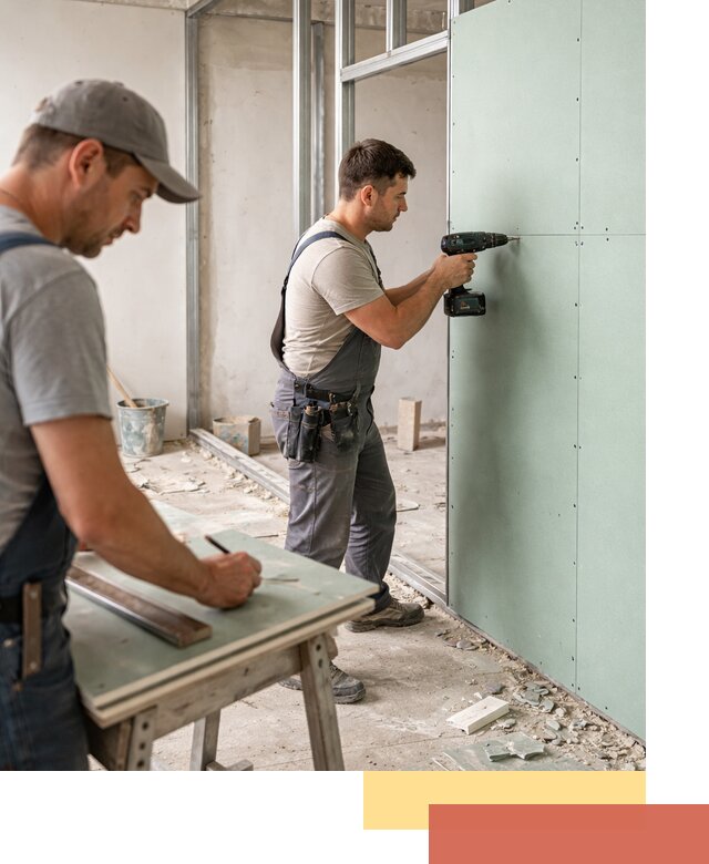 Перегородки из влагостойкого гипсокартона под ключ в Балаково