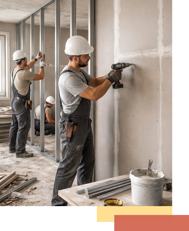 Перегородки из огнестойкого гипсокартона в Балаково под ключ