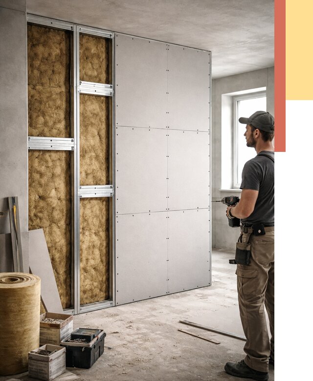 Усиленная перегородка под навеску в Балаково от 13027 руб. — монтаж под ключ | ОТДЕЛОЧНИК-Блк