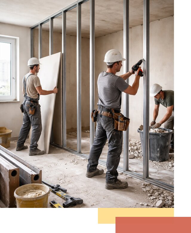 Перенос гипсокартонной перегородки в Балаково профессионально и быстро