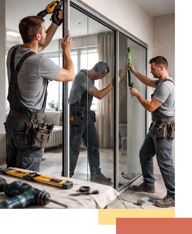 Каркасные стеклянные перегородки под ключ в Балаково