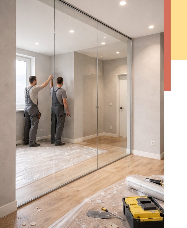 Безрамные стеклянные перегородки в Балаково — монтаж от 9668 руб. | ОТДЕЛОЧНИК-Блк