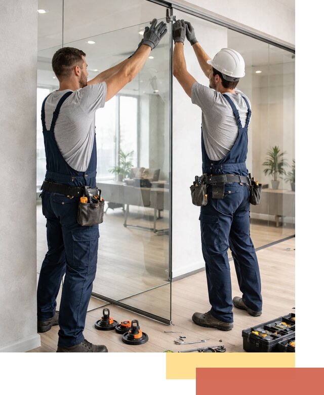 Безрамные стеклянные перегородки под ключ в Балаково