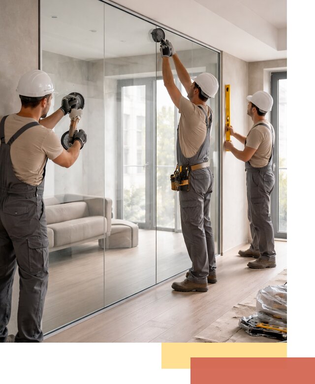 Перегородки из закаленного стекла в Балаково для офисов и квартир