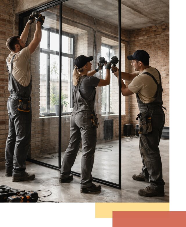 Стеклянные перегородки лофт — изготовление и монтаж в Балаково