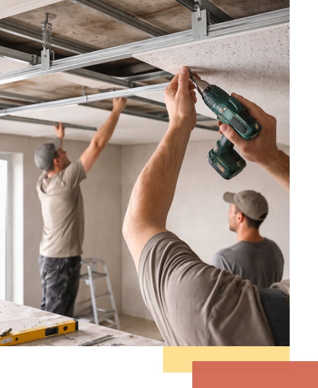 Монтаж акустического потолка в Балаково под ключ