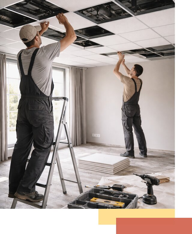 Замена плит подвесного потолка в Балаково быстро и качественно