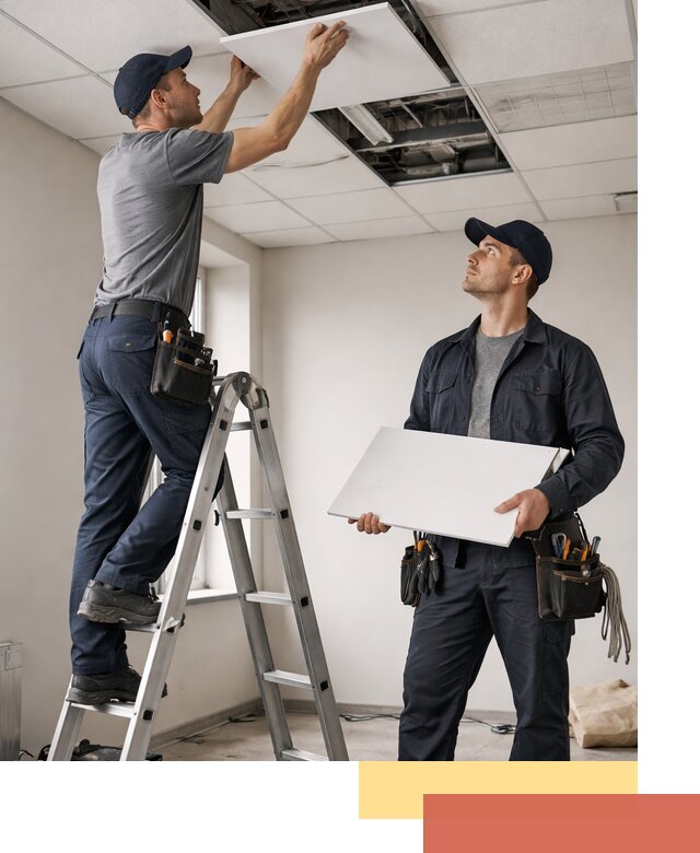 Обслуживание подвесного потолка в Балаково — ремонт и чистка