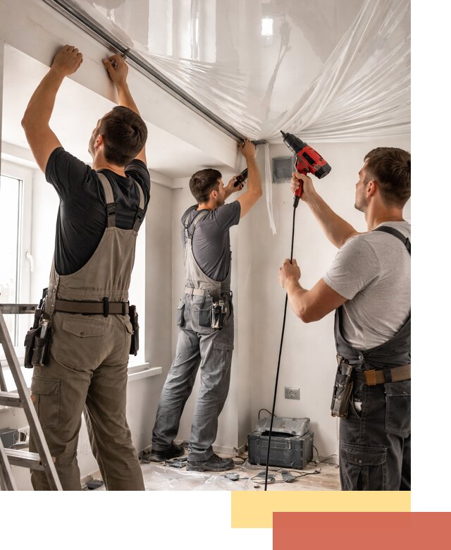 Монтаж глянцевого натяжного потолка в Балаково быстро и качественно