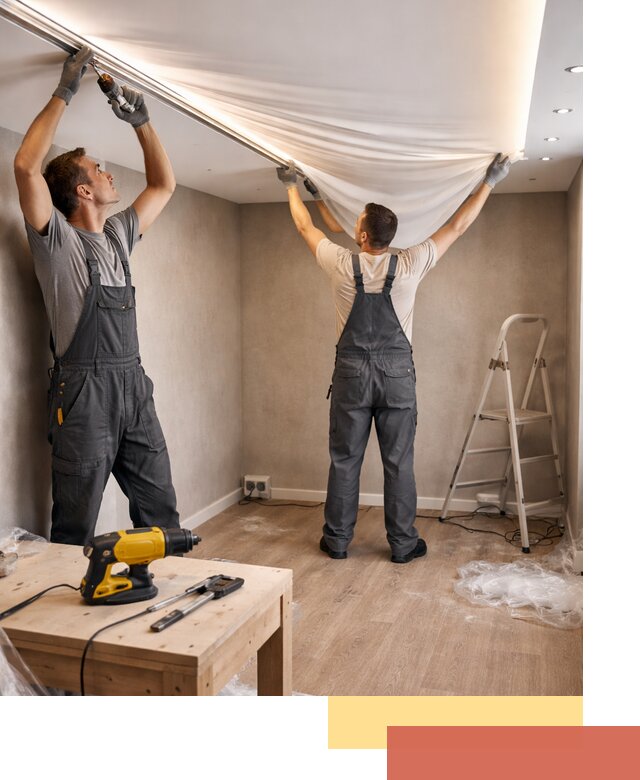 Монтаж натяжного потолка с подсветкой в Балаково цена и сроки