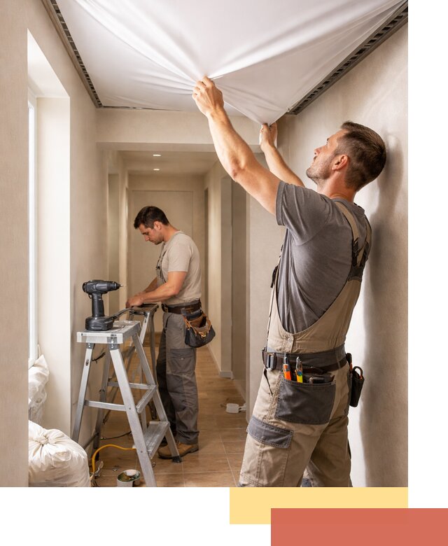 Монтаж натяжного потолка в прихожей в Балаково